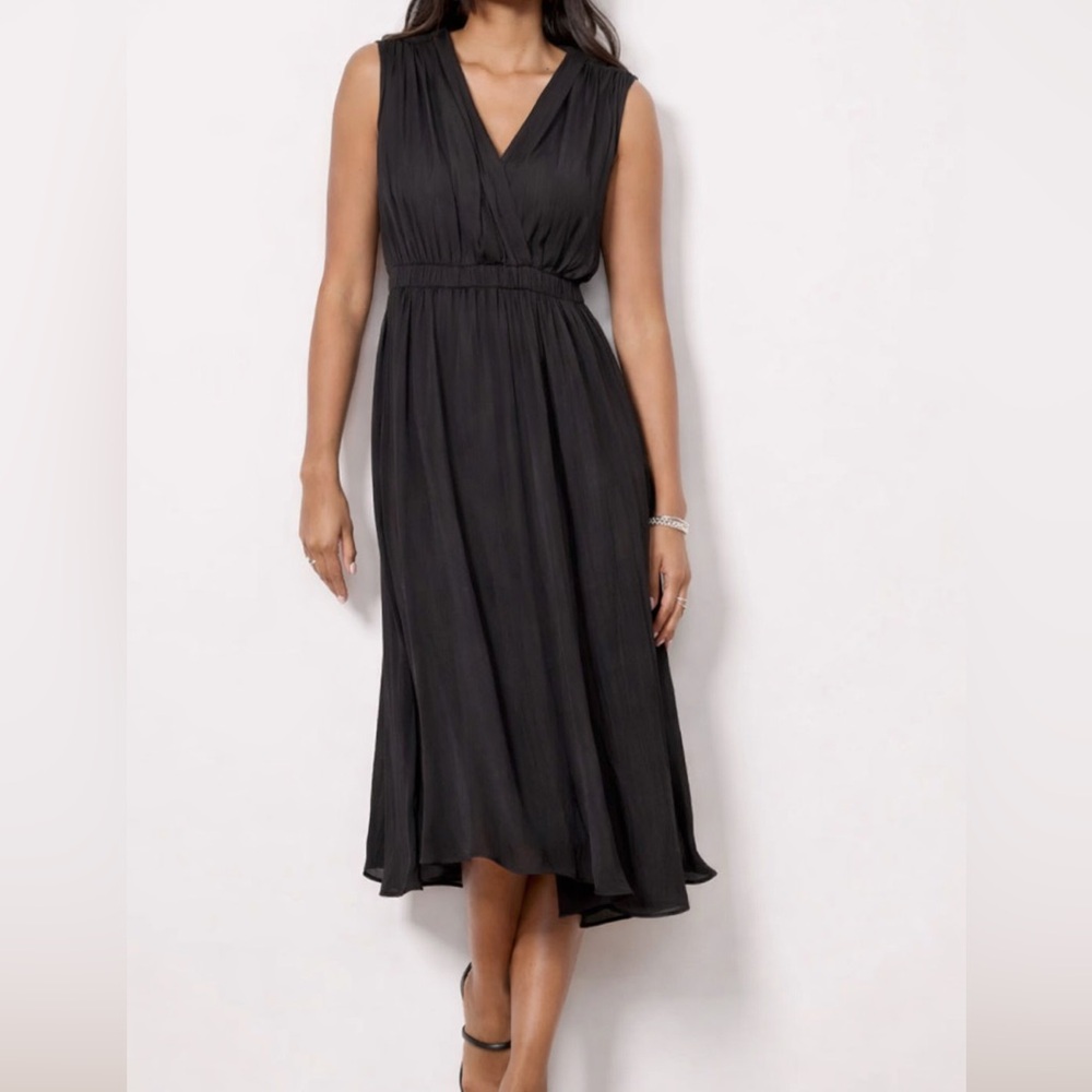 Grade & Gather Black Flowy Midi Dress Size Medium New With Tags